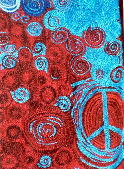 peace emboidery