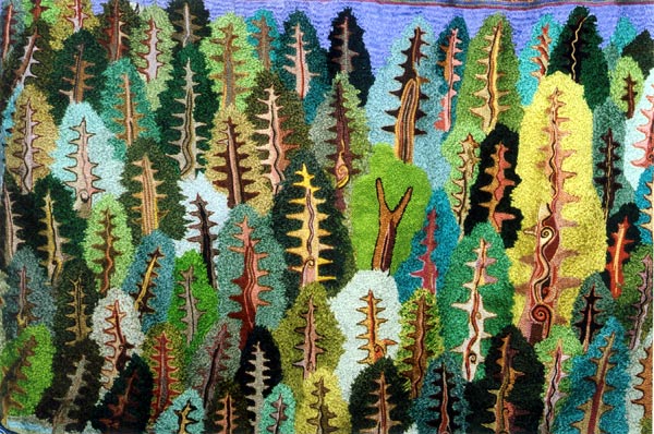 trees embroidery